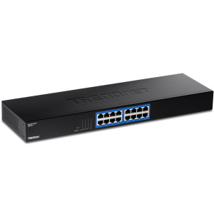 TRENDnet TEG-S17 16-Port Unmanaged Gigabit Ethernet Switch, rackmount, fanless